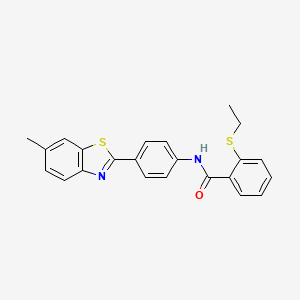 2-(ethylsulfanyl)-N-[4-(6-methyl-1,3-benzothiazol-2-yl)phenyl]benzamide