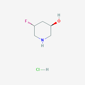 B2595956 rel-(3R,5R)-5-Fluoropiperidin-3-ol hydrochloride CAS No. 2418593-37-8