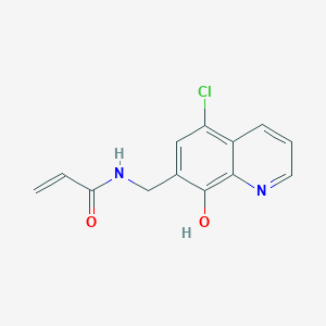 molecular formula C13H11ClN2O2 B2595964 N-[(5-Chloro-8-hydroxyquinolin-7-yl)methyl]prop-2-enamide CAS No. 18020-70-7