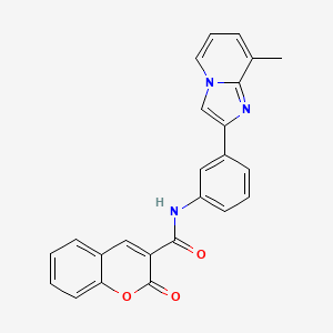 molecular formula C24H17N3O3 B2595969 N-(3-(8-methylimidazo[1,2-a]pyridin-2-yl)phenyl)-2-oxo-2H-chromene-3-carboxamide CAS No. 537019-10-6