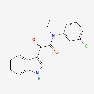 molecular formula C18H15ClN2O2 B2595970 N-(3-chlorophenyl)-N-ethyl-2-(1H-indol-3-yl)-2-oxoacetamide CAS No. 852368-30-0