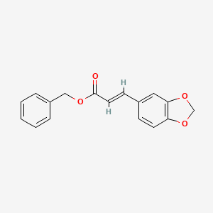 molecular formula C17H14O4 B2595973 Benzyl (2E)-3-(2H-1,3-benzodioxol-5-yl)prop-2-enoate CAS No. 518045-07-3