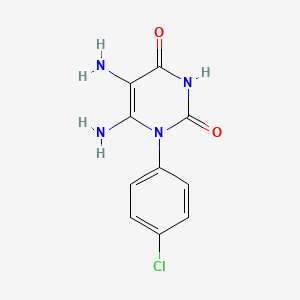 molecular formula C10H9ClN4O2 B2596001 5,6-diamino-1-(4-chlorophenyl)pyrimidine-2,4(1H,3H)-dione CAS No. 898154-85-3