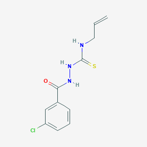 molecular formula C11H12ClN3OS B2596018 N-allyl-2-(3-chlorobenzoyl)hydrazinecarbothioamide CAS No. 15944-95-3