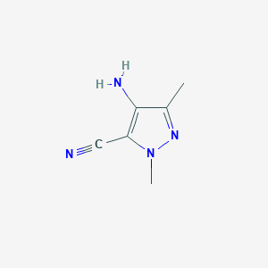 molecular formula C6H8N4 B2596029 4-Amino-5-cyano-1,3-dimethyl pyrazole CAS No. 32183-14-5
