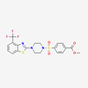 Methyl 4-((4-(4-(trifluoromethyl)benzo[d]thiazol-2-yl)piperazin-1-yl)sulfonyl)benzoate