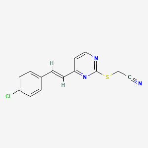 2-{[4-(4-Chlorostyryl)-2-pyrimidinyl]sulfanyl}acetonitrile
