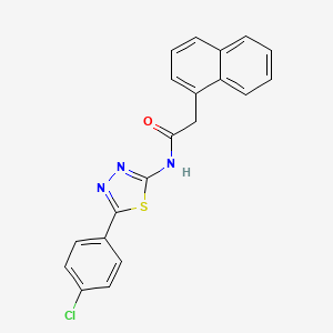N-[5-(4-chlorophenyl)-1,3,4-thiadiazol-2-yl]-2-naphthalen-1-ylacetamide