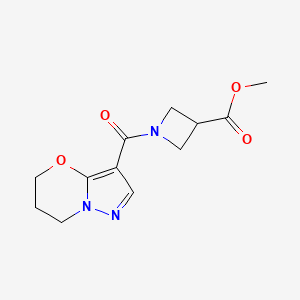 methyl 1-(6,7-dihydro-5H-pyrazolo[5,1-b][1,3]oxazine-3-carbonyl)azetidine-3-carboxylate