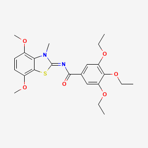 (Z)-N-(4,7-dimethoxy-3-methylbenzo[d]thiazol-2(3H)-ylidene)-3,4,5-triethoxybenzamide