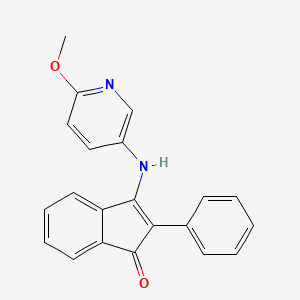 3-[(6-Methoxypyridin-3-yl)amino]-2-phenylinden-1-one