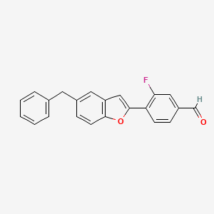 4-(5-Benzylbenzofuran-2-yl)-3-fluorobenzaldehyde