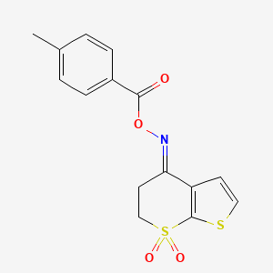 [(E)-(7,7-dioxo-5,6-dihydrothieno[2,3-b]thiopyran-4-ylidene)amino] 4-methylbenzoate