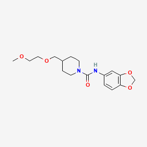 N-(benzo[d][1,3]dioxol-5-yl)-4-((2-methoxyethoxy)methyl)piperidine-1-carboxamide