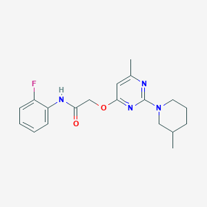 N-(2-fluorophenyl)-2-{[6-methyl-2-(3-methylpiperidin-1-yl)pyrimidin-4-yl]oxy}acetamide