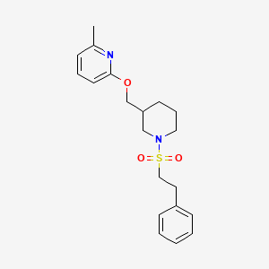2-Methyl-6-[[1-(2-phenylethylsulfonyl)piperidin-3-yl]methoxy]pyridine