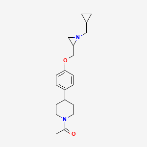 1-[4-[4-[[1-(Cyclopropylmethyl)aziridin-2-yl]methoxy]phenyl]piperidin-1-yl]ethanone
