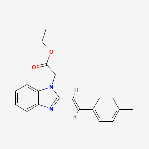 ethyl 2-[2-[(E)-2-(4-methylphenyl)ethenyl]benzimidazol-1-yl]acetate