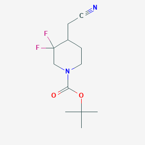 Tert-butyl 4-(cyanomethyl)-3,3-difluoropiperidine-1-carboxylate