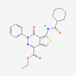 Ethyl 5-(cyclohexanecarboxamido)-4-oxo-3-phenyl-3,4-dihydrothieno[3,4-d]pyridazine-1-carboxylate