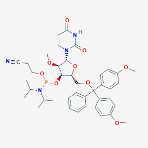 molecular formula C39H47N4O8P B025961 5'-O-(4,4'-Dimethoxytrityl)-2'-O-methyluridine-3'-(2-cyanoethyl-N,N-diisopropyl)phosphoramidite CAS No. 110764-79-9