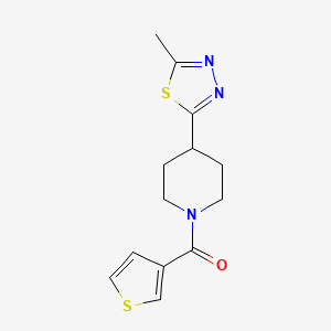 (4-(5-Methyl-1,3,4-thiadiazol-2-yl)piperidin-1-yl)(thiophen-3-yl)methanone