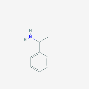 molecular formula C12H19N B2596125 3,3-Dimethyl-1-phenylbutan-1-amine CAS No. 727964-91-2