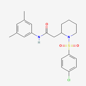 2-(1-((4-chlorophenyl)sulfonyl)piperidin-2-yl)-N-(3,5-dimethylphenyl)acetamide