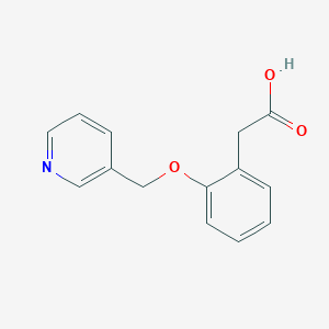 molecular formula C14H13NO3 B2596130 2-{2-[(Pyridin-3-yl)methoxy]phenyl}acetic acid CAS No. 1513346-23-0