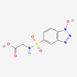 molecular formula C8H8N4O5S B2596132 2-(1-hydroxy-1H-1,2,3-benzotriazole-5-sulfonamido)acetic acid CAS No. 732291-85-9