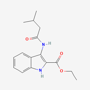 molecular formula C16H20N2O3 B2596142 ethyl 3-(3-methylbutanamido)-1H-indole-2-carboxylate CAS No. 850929-20-3