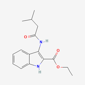 ethyl 3-(3-methylbutanamido)-1H-indole-2-carboxylate