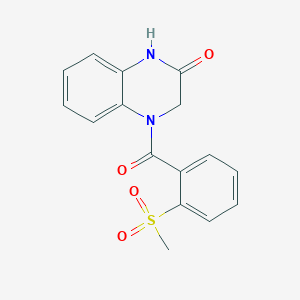 molecular formula C16H14N2O4S B2596145 4-(2-(methylsulfonyl)benzoyl)-3,4-dihydroquinoxalin-2(1H)-one CAS No. 952861-40-4