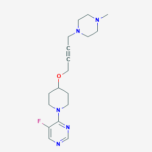5-Fluoro-4-(4-{[4-(4-methylpiperazin-1-yl)but-2-yn-1-yl]oxy}piperidin-1-yl)pyrimidine