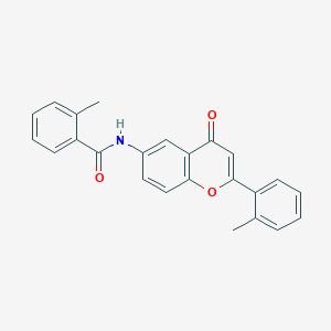 molecular formula C24H19NO3 B2596148 2-methyl-N-[2-(2-methylphenyl)-4-oxo-4H-chromen-6-yl]benzamide CAS No. 923686-79-7