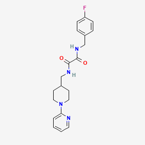 molecular formula C20H23FN4O2 B2596150 N1-(4-fluorobenzyl)-N2-((1-(pyridin-2-yl)piperidin-4-yl)methyl)oxalamide CAS No. 1234939-21-9