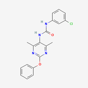 molecular formula C19H17ClN4O2 B2596151 1-(3-Chlorophenyl)-3-(4,6-dimethyl-2-phenoxypyrimidin-5-yl)urea CAS No. 1788843-09-3