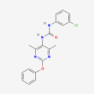 1-(3-Chlorophenyl)-3-(4,6-dimethyl-2-phenoxypyrimidin-5-yl)urea