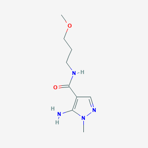 molecular formula C9H16N4O2 B2596152 5-Amino-N-(3-methoxypropyl)-1-methyl-1H-pyrazole-4-carboxamide CAS No. 1369151-47-2