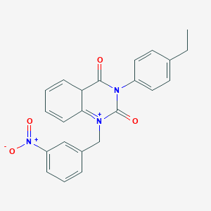 molecular formula C23H19N3O4 B2596153 3-(4-ethylphenyl)-1-[(3-nitrophenyl)methyl]-4aH-quinazolin-1-ium-2,4-dione CAS No. 899900-74-4