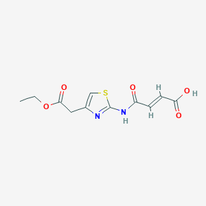 molecular formula C11H12N2O5S B2596154 3-{[4-(2-Ethoxy-2-oxoethyl)-1,3-thiazol-2-yl]carbamoyl}prop-2-enoic acid CAS No. 327105-83-9