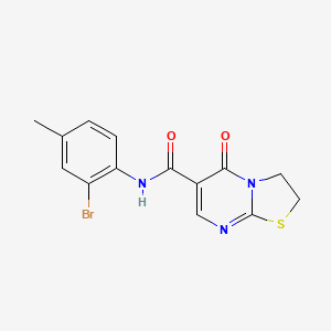 N-(2-bromo-4-methylphenyl)-5-oxo-3,5-dihydro-2H-thiazolo[3,2-a]pyrimidine-6-carboxamide