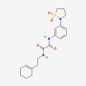 N1-(2-(cyclohex-1-en-1-yl)ethyl)-N2-(3-(1,1-dioxidoisothiazolidin-2-yl)phenyl)oxalamide
