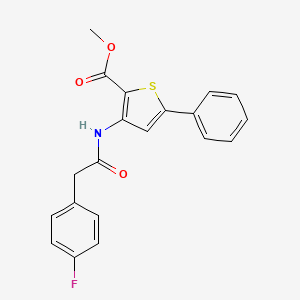 Methyl 3-(2-(4-fluorophenyl)acetamido)-5-phenylthiophene-2-carboxylate