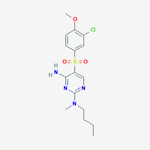 N~2~-butyl-5-[(3-chloro-4-methoxyphenyl)sulfonyl]-N~2~-methylpyrimidine-2,4-diamine