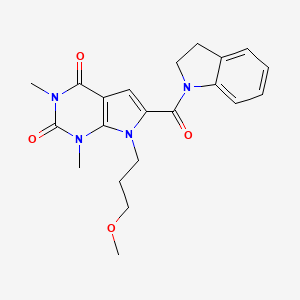 6-(indoline-1-carbonyl)-7-(3-methoxypropyl)-1,3-dimethyl-1H-pyrrolo[2,3-d]pyrimidine-2,4(3H,7H)-dione