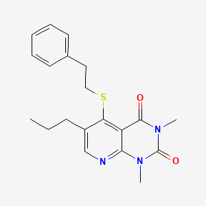 1,3-dimethyl-5-(phenethylthio)-6-propylpyrido[2,3-d]pyrimidine-2,4(1H,3H)-dione