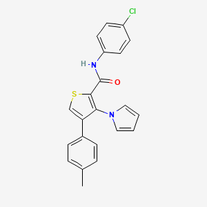 N-(4-chlorophenyl)-4-(4-methylphenyl)-3-(1H-pyrrol-1-yl)thiophene-2-carboxamide