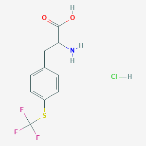 2-Amino-3-[4-(trifluoromethylsulfanyl)phenyl]propanoic acid;hydrochloride