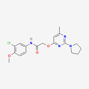 molecular formula C18H21ClN4O3 B2596200 N-(3-chloro-4-methoxyphenyl)-2-((6-methyl-2-(pyrrolidin-1-yl)pyrimidin-4-yl)oxy)acetamide CAS No. 1226428-72-3